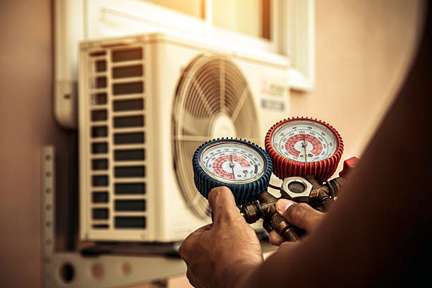 Professional Ductwork Repair technician working in Romulus, NY